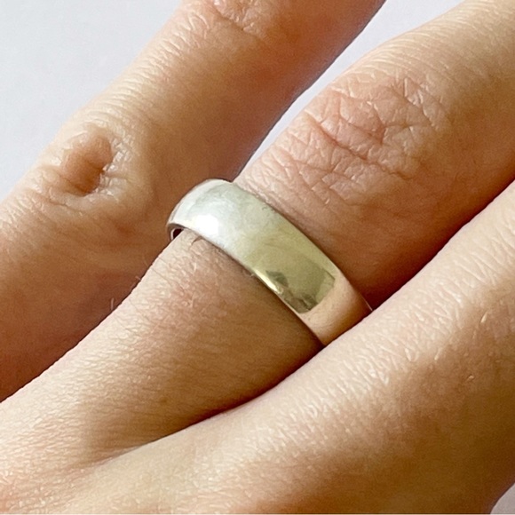 Sterling silver 1940s vintage simple band ring - Picture 4 of 8